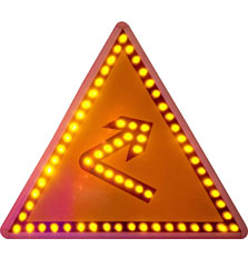 太阳能向右急弯标志CTB-5S-2